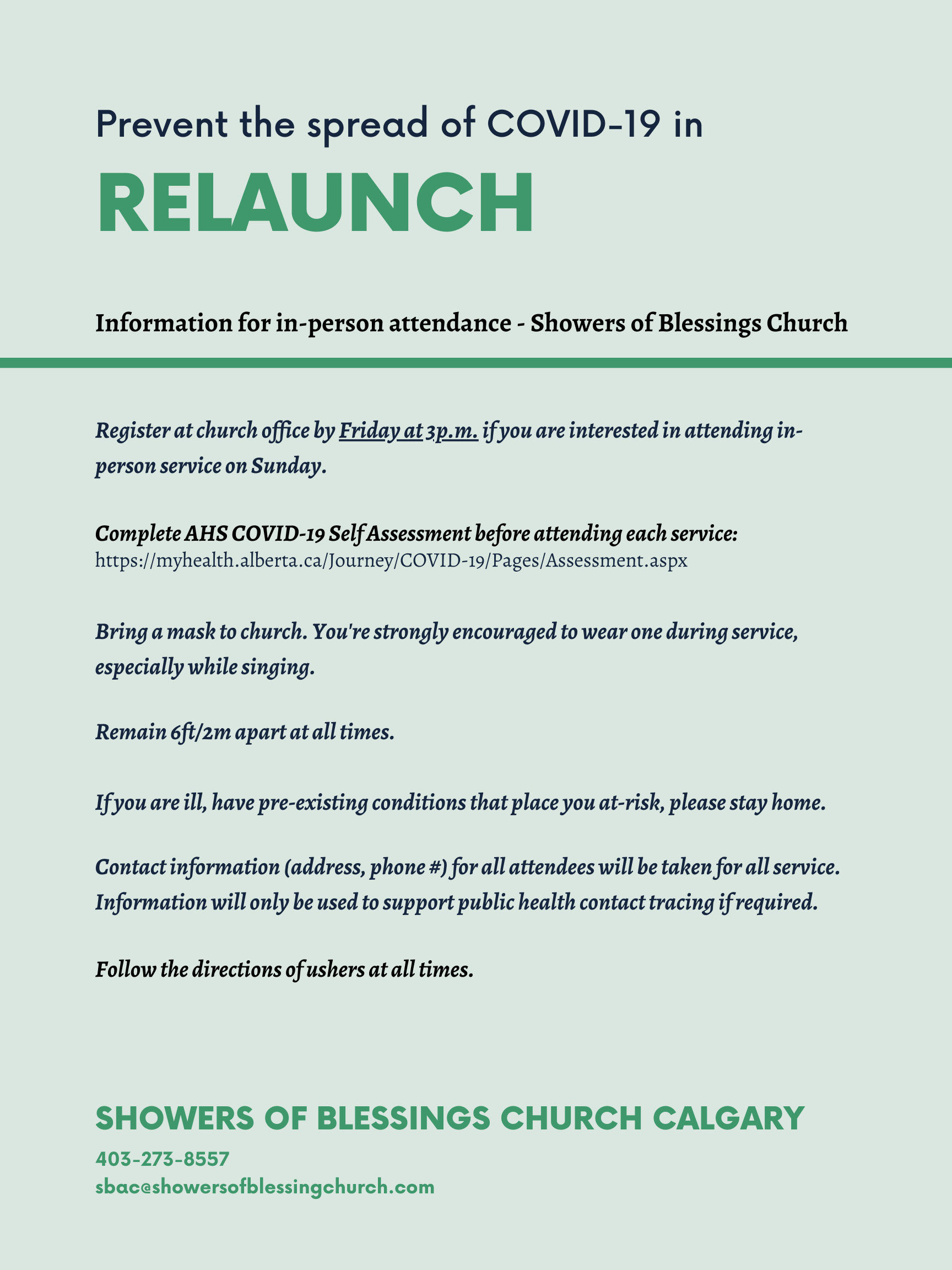 Showers of Blessing Church "Hear O Isreal, the Lord our God is one Lord…"